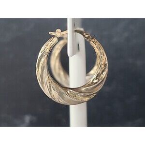 JCM 925 Vermeil Hoop Pierced Earrings Vintage
